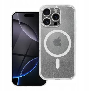 Futerał CLEAR MAG COVER z ochroną aparatu kompatybilny z MagSafe do IPHONE 15 Pro Max transparent glitter 1
