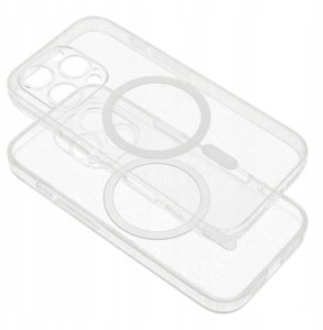 Futerał CLEAR MAG COVER z ochroną aparatu kompatybilny z MagSafe do IPHONE 15 Plus transparent glitter 3