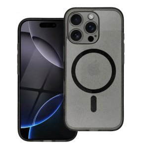 Futerał CLEAR MAG COVER z ochroną aparatu kompatybilny z MagSafe do IPHONE 14 Pro Max black glitter 1