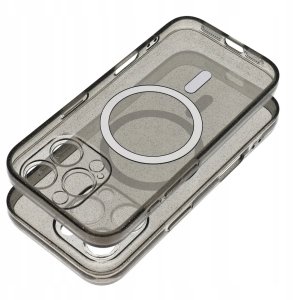 Futerał CLEAR MAG COVER z ochroną aparatu kompatybilny z MagSafe do IPHONE 14 Pro Max black glitter 2