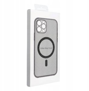 Futerał CLEAR MAG COVER z ochroną aparatu kompatybilny z MagSafe do IPHONE 14 Pro Max black glitter 4