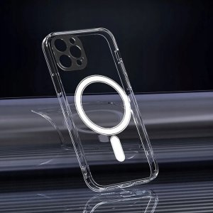 Futerał CLEAR MAG COVER z ochroną aparatu kompatybilny z MagSafe do IPHONE 14 Pro Max black glitter 7