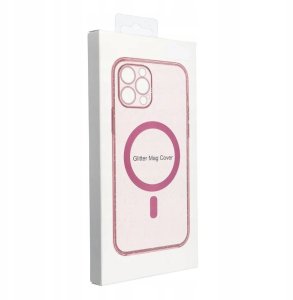 Futerał CLEAR MAG COVER z ochroną aparatu kompatybilny z MagSafe do IPHONE 14 Pro pink glitter 2