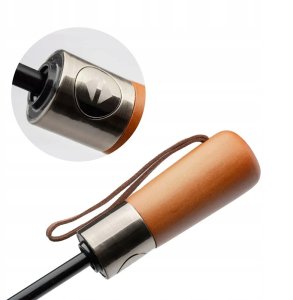 Automatyczny składany parasol z drewnianą rączką 10-ramienny XXL 115 cm różowy 4