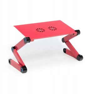 Podstawka pod laptop uniwerslna regulowana + chłodzenie YL-803 czerwona 1