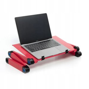 Podstawka pod laptop uniwerslna regulowana + chłodzenie YL-803 czerwona 4