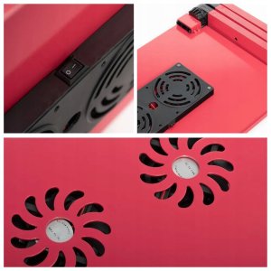 Podstawka pod laptop uniwerslna regulowana + chłodzenie YL-803 czerwona 6