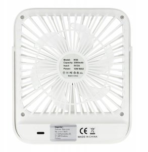 Wentylator / wiatrak biurkowy z regulowaną podstawką W30 biały 2