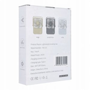 Wentylator / wiatrak biurkowy z regulowaną podstawką HX-122 beżowy 3