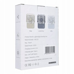 Wentylator / wiatrak biurkowy z regulowaną podstawką HX-122 ciemny niebieski 3