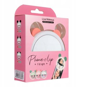 Lampa LED Ring do selfie na telefon RK12 pomarańcz miś 4