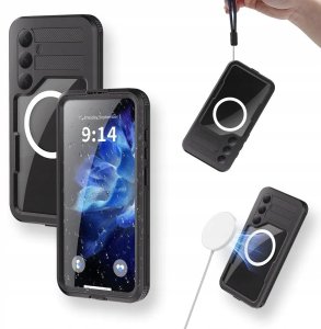 Futerał wodoodporny SHELLBOX MARS z metalowym ringiem do SAMSUNG S25 Plus czarny 2