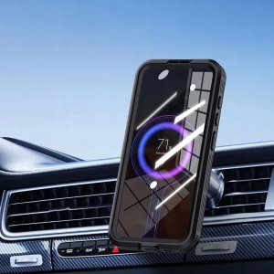 Futerał wodoodporny SHELLBOX MARS z metalowym ringiem do SAMSUNG S25 Plus czarny 4