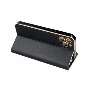 Kabura LUNA Book Gold do XIAOMI Redmi Note 14 4G (GLOBAL - 164,84mm x 78,15mm x 8,16mm) czarny 3