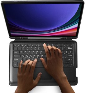DUX DUCIS etui DK składane z podświetlaną klawiaturą bezprzewodową do SAMSUNG Tab S10 Plus/S9 Plus/S9 FE Plus czarne 3