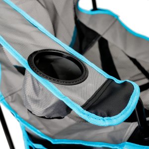 PLATINET CAMPING SET OF 2, FOLDING TABLE/ FOOTREST + CHAIR BLACK BLUE [45907] 3