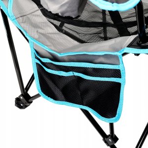 PLATINET CAMPING SET OF 2, FOLDING TABLE/ FOOTREST + CHAIR BLACK BLUE [45907] 4