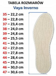VAYA INVERNO termoizolacyjne pełne wkładki z wełną i korkiem 40 2