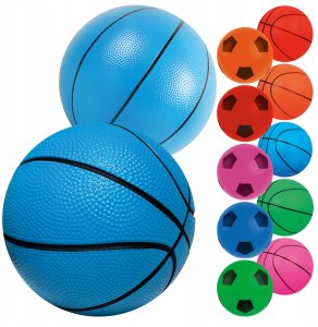 Piłka gumowa dla dzieci sport zabawa 18 cm mix kolorów 1