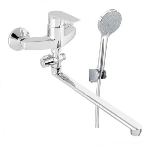 RUBINETA bathroom set: Virtu12/C faucet, shower head, holder, hose, chrome color. 1