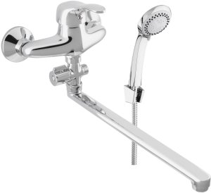 RUBINETA bathroom set: Gala-12/G faucet, long spout, shower head, holder, hose 2