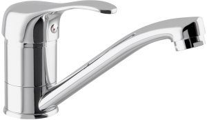 Sink faucet RUBINETA Gala-20 Star with swivel long spout, chrome color. 1