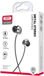 XO SŁUCHAWKI PRZEWODOWE EP53 DOUSZNE CZARNE JACK 3,5mm 4