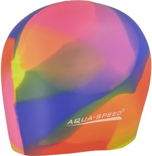 Aqua-Speed Czepek pływacki Aqua-Speed Bunt 75 różowo-pomarańczowo-niebieski (1159-75) 1