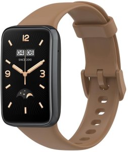 Pasek Silikonowy Mi Band 7 Pro / M7 Pro (3), BROWN / BRĄZOWY 2