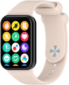 Pasek Silikonowy Mi Band 8 Pro / M8 Pro (2), LIGHT PINK / PUDROWY RÓŻ 3