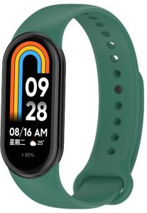 Pasek Silikonowy Mi Band 9 / M9 / 8 / M8 (8), GREEN / ZIELONY 2