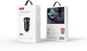XO ładowarka samochodowa CC56 PD 30W QC+PD Czarna 2