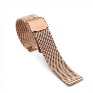 Regulowany pasek ze stali nierdzewnej do zegarka/smartwatch 22mm, ROSE GOLD 2
