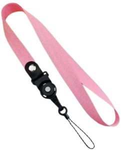 Uniwersalna smycz na szyję do telefonu Buckle-03 52cm, PINK / RÓŻOWY 1
