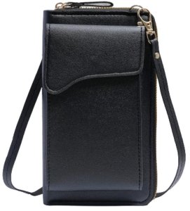 Torebka / saszetka na telefon z funkcją portfela, (18*11*5cm), BLACK / CZARNY 1