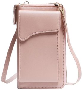 Torebka / saszetka na telefon z funkcją portfela, (18*11*5cm), PINK / RÓŻOWY 1