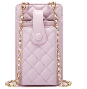 Pikowana torebka / saszetka na telefon 19*10,5*2cm, PURPLE / FIOLETOWY 1