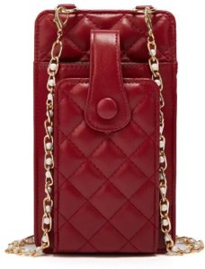 Pikowana torebka / saszetka na telefon 19*10,5*2cm, RED / CZERWONY 1