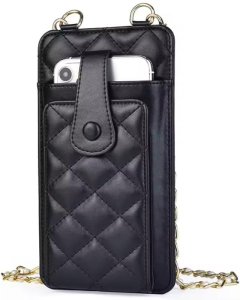 Alogy Pikowana torebka / saszetka na telefon 19*10,5*2cm, BLACK / CZARNY 2