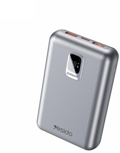 Yesido Powerbank YP47 20 000 mAh 22.5W + PD20W, LED, SILVER / SREBRNY 1