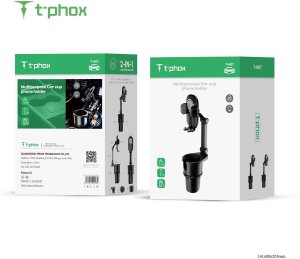 Remax UCHWYT SAM T-PHOX TH-07 Z UCHWYTEM NA KUBEK CUP HOLDER BLACK 7