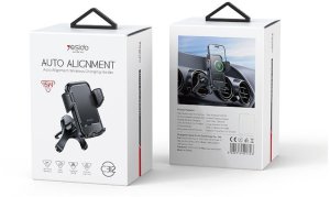 yesido C312 Uchwyt Samochodowy do Kratki Wireless 15W, BLACK / CZARNY 2