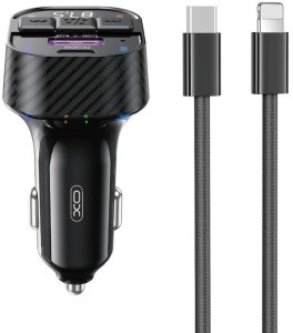 XO transmiter BCC17 FM ład. sam. 30W Bluetooth czarny + kabel USB-C/Lightning 1