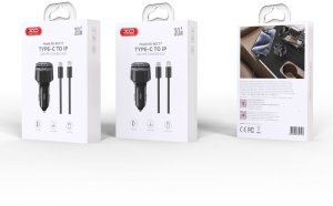 XO transmiter BCC17 FM ład. sam. 30W Bluetooth czarny + kabel USB-C/Lightning 5