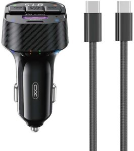 XO transmiter BCC17 FM ład. sam. 30W Bluetooth czarny + kabel USB-C/USB-C 1