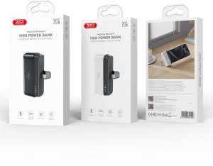 XO POWERBANK MINI PR244 20W 5000mah lightning czarny 4