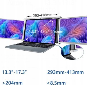 Docooler 14-calowy potrójny przenośny monitor komputerowy 13''-17,3" IPS 5