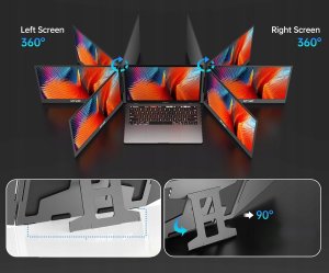 MT-VIKI Z80A Podwójny ekran laptopa monitor15,6"1080p IPS przenośny 360 2