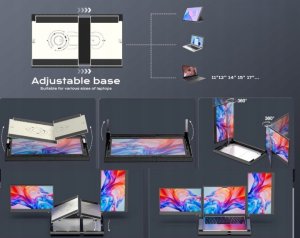 SMISEACOW F3 14" Przenośny monitor do laptopa 360 IPS FHD 1080p nowy 2024 6