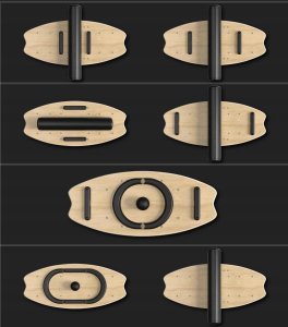 Sportneer deska do balansowania drewniana HQ-B23-A surfingowa równowagowa 2